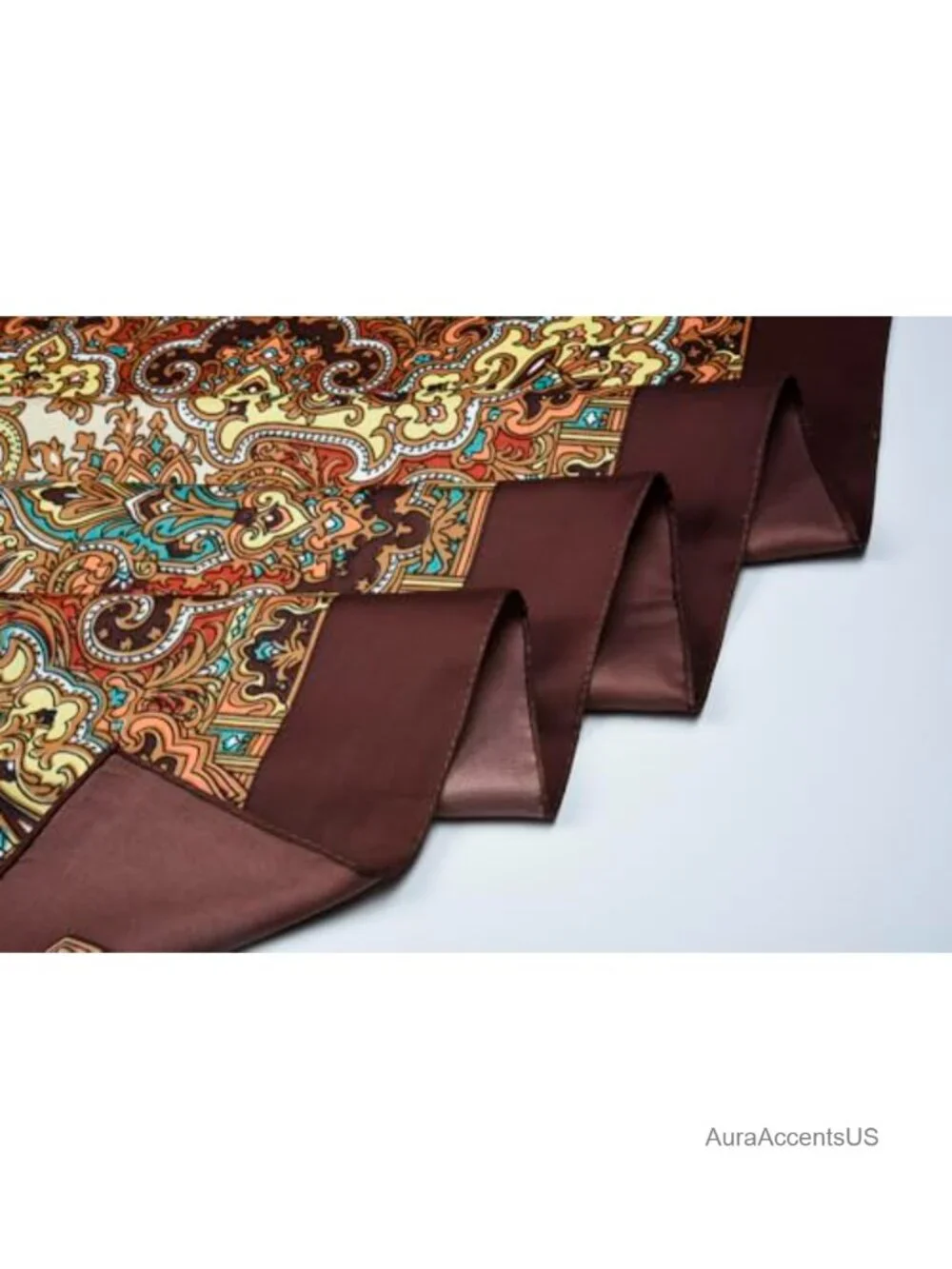 Oversized 40x40 Satin Square Scarf – Silk-Feel Fashion Scarf, Hair Wrap,